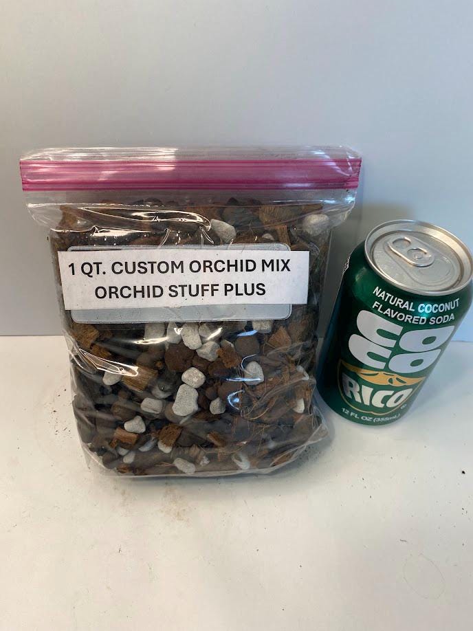 Orchid Potting Mix Sampler: Coconut Husk, Charcoal, Perlite Blend, 1 quart