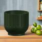 Modern Indoor Planter with Drainage – 3D Printed Fluted Plant Pot, Vertical Ribbed Design, Minimalist Decor Accent, Mid-Bubble
