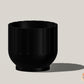 Modern Indoor Planter with Drainage – 3D Printed Fluted Plant Pot, Vertical Ribbed Design, Minimalist Decor Accent, Mid-Bubble