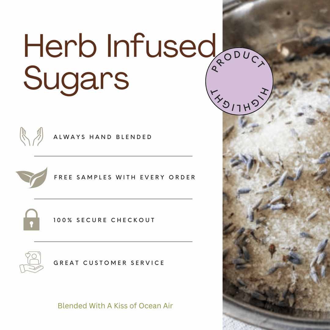 Rosemary Sage infused artisan culinary sugar