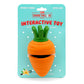 Jeffers Carrot Natural Rubber Treat Dispensing Dental Dog Chew Toy with Slit