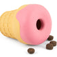 Jeffers Ice Cream Cone Natural Rubber Stuffable Treat Dispensing Dental Dog Chew Toy