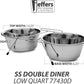 Jeffers Low Profile Stainless Steel Double Diner Pet Bowls