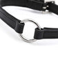 Jeffers Padded Black Leather Dog Collars with O-Ring and Nickel Hardware