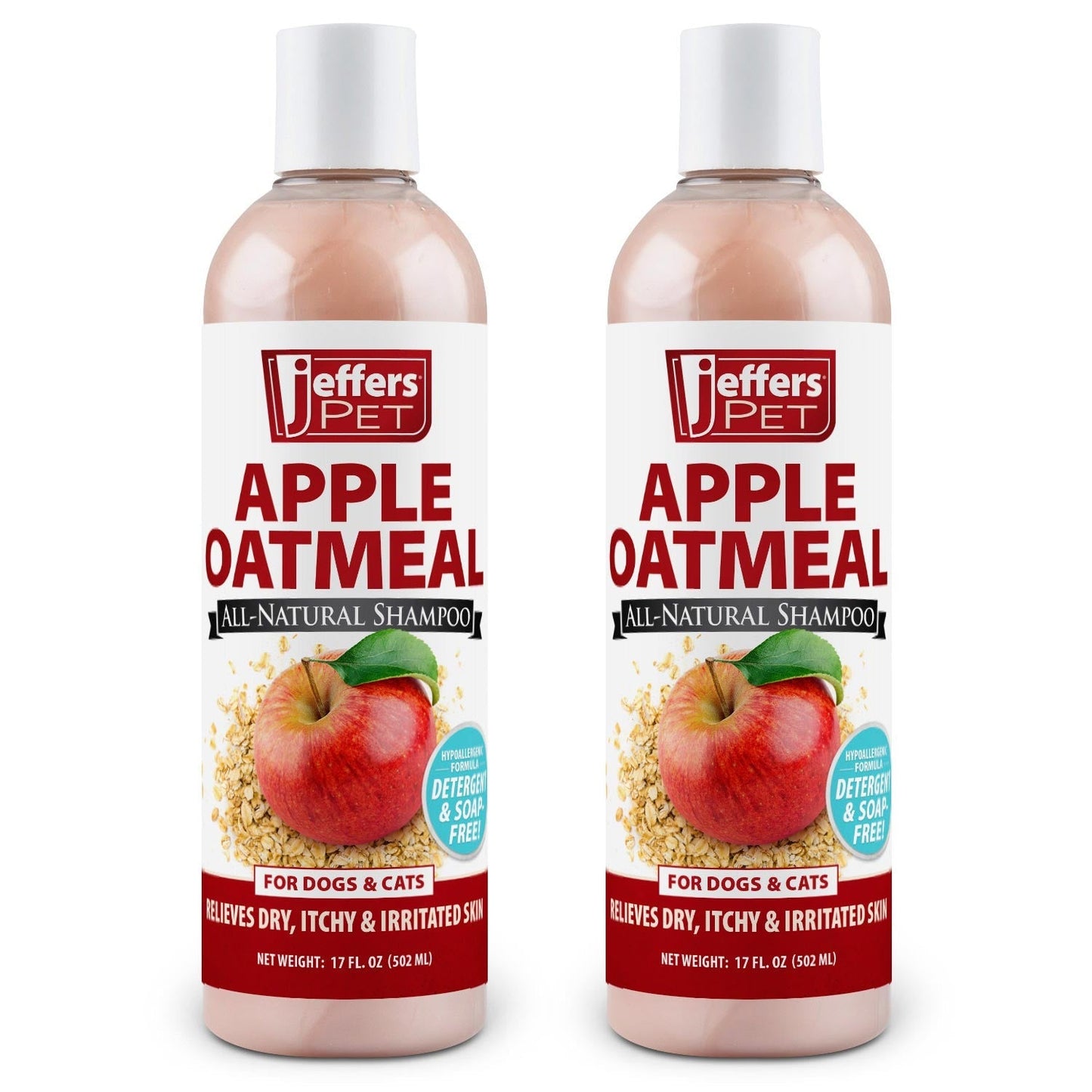 Jeffers Pet Apple Oatmeal All-Natural Hypoallergenic Dry Skin Shampoo for Dogs and Cats