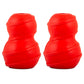 Jeffers Red Classic Stuffable Fetch & Chew Natural Rubber Treat Dispensing Dental Dog Toy