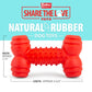 Jeffers Red Dental Bone Natural Rubber Dog Chew Toy for Healthy Teeth and Gums