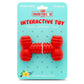 Jeffers Red Dental Bone Natural Rubber Dog Chew Toy for Healthy Teeth and Gums