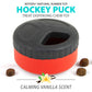 Jeffers Red Hockey Puck Natural Rubber Treat Dispensing Dental Dog Chew Toy