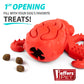 Jeffers Red Octopus Natural Rubber Treat Dispensing Dental Dog Chew Toy