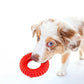 Jeffers Red Virgo Tugger Natural Rubber Dog Dental Chew Toy for Interactive or Solo Play