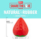 Jeffers Squeaky Strawberry Natural Rubber Dog Dental Chew Toy with Squeaker & Vanilla Scent for Medium Chewers