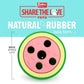 Jeffers Watermelon Natural Rubber Treat Dispensing Dog Dental Chew Toy with Vanilla Scent