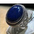 Anillo de lapislázuli talla 13 «Azul brillante»