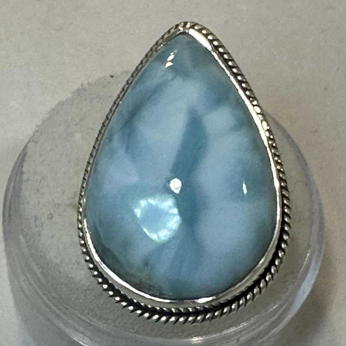 Anillo de Larimar Talla 6 - "Belleza Azul"