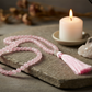 Collar Mala de cuarzo rosa