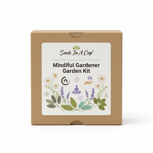 Mindful Gardener Garden Kit | Chamomile, Lavender, Sage & Spearmint | Seeds In A Cup®