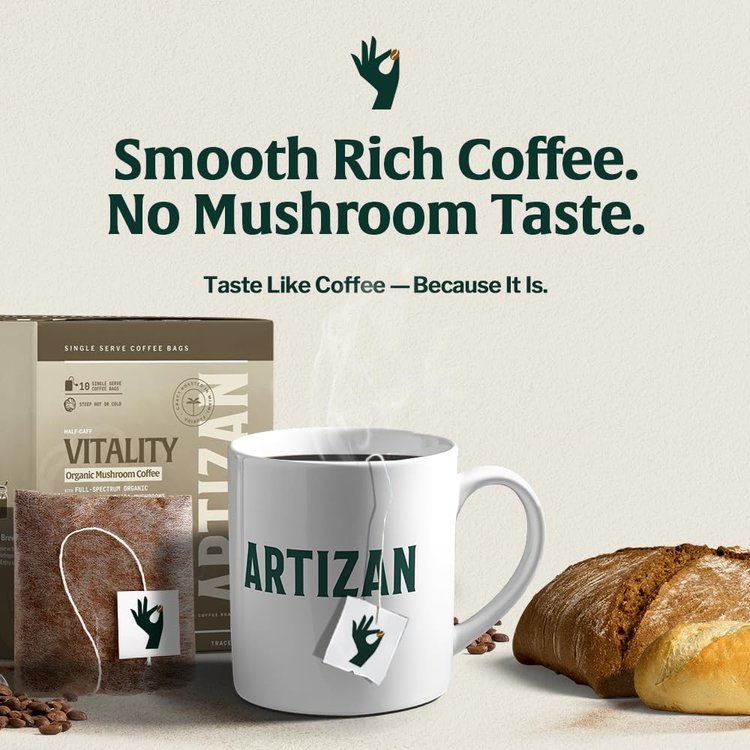 Organic Mushroom Coffee Singles Vitality with Lions Mane & Chaga