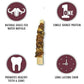 Long Lasting Natural Buffalo Tail Wrapped Steak Jerky Dog Chew - wrapped single