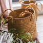 Natural Straw Basket Bag with Rope Handles (Set of 2)