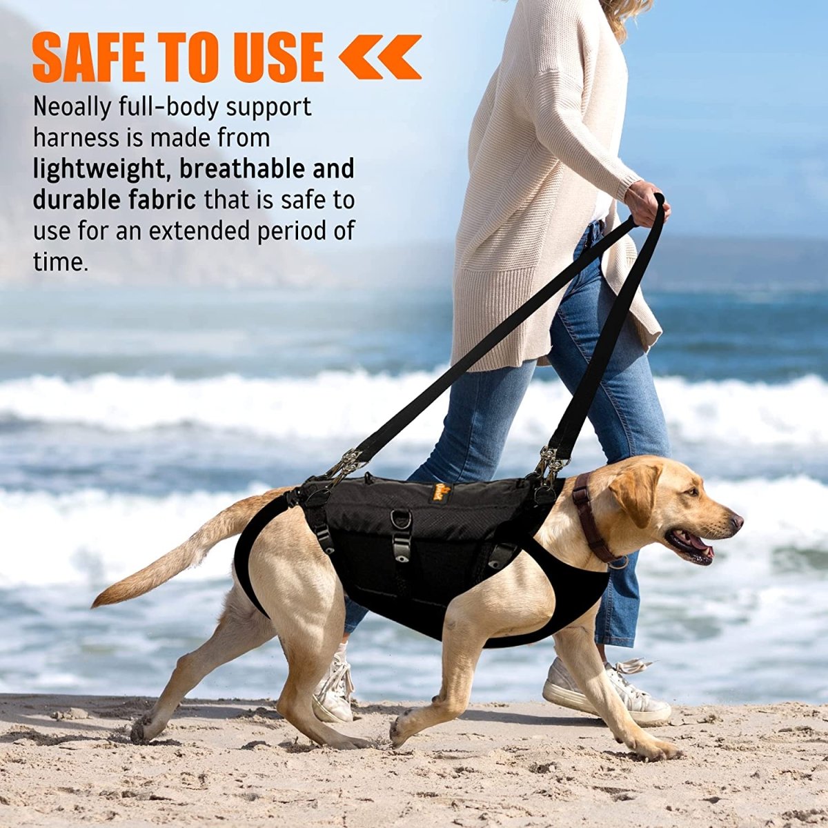NeoAlly Arnés de elevación para perros 5 en 1, soporte completo para el cuerpo, resistente