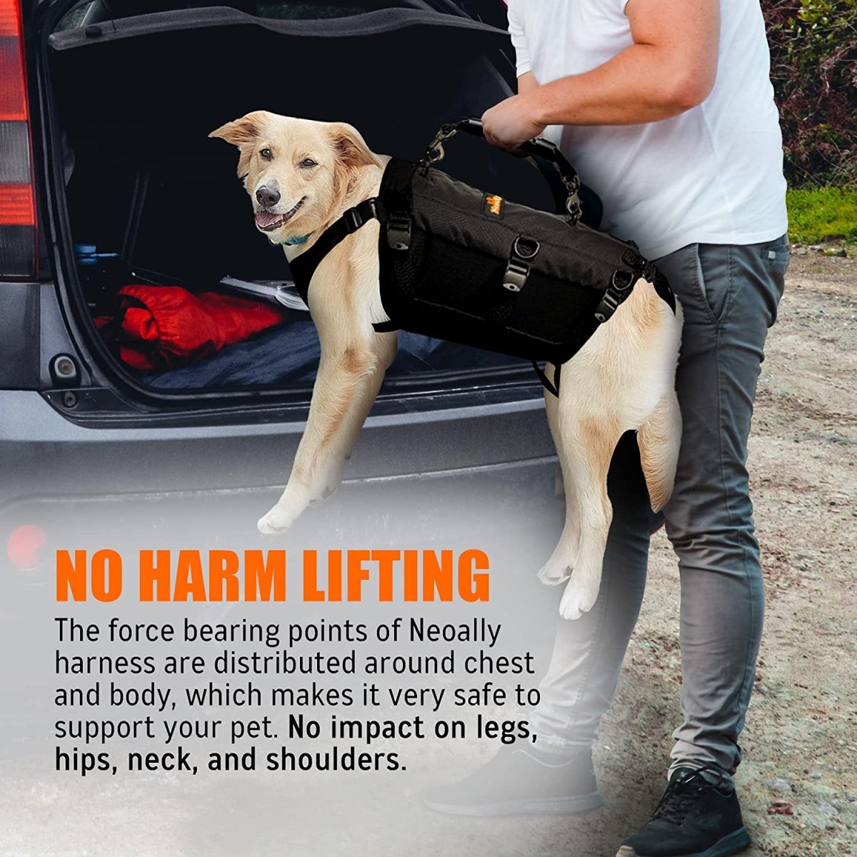 NeoAlly Arnés de elevación para perros 5 en 1, soporte completo para el cuerpo, resistente