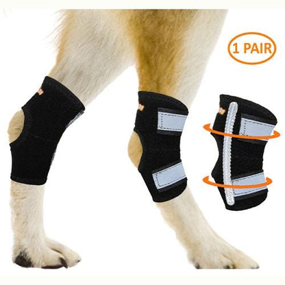 Rodillera trasera NeoAlly para corvejón - Tiras de resorte de metal para perros pequeños [versión corta] (par)