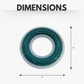 TPR & Nylon Dental Chew Ring Toy for Dogs - Ideal for Aggressive Chewers – (4" Diameter)