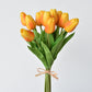 13.5" Faux Real Touch Orange/Yellow Tulip Bundle : 12 Stems