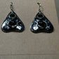 Garnet Planchette Earrings - Sterline Silver