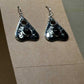 Garnet Planchette Earrings - Sterline Silver