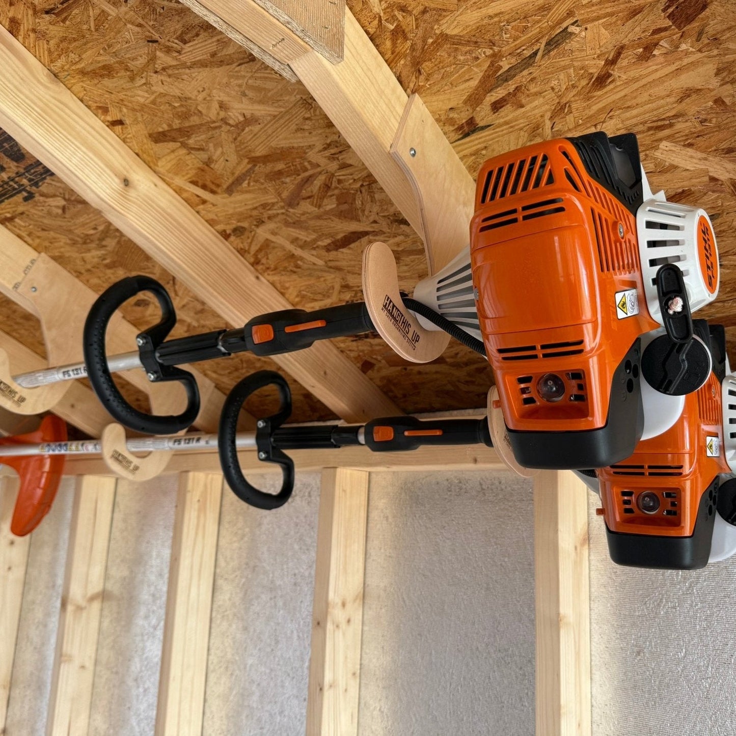 Ceiling Mounted Weed Wacker Rack