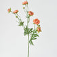 22" Faux Mini Peach Ranunculus Stem