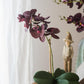 Artificial Silk Orchid Potted Flower Arrangement Purple