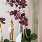 Artificial Silk Orchid Potted Flower Arrangement Purple