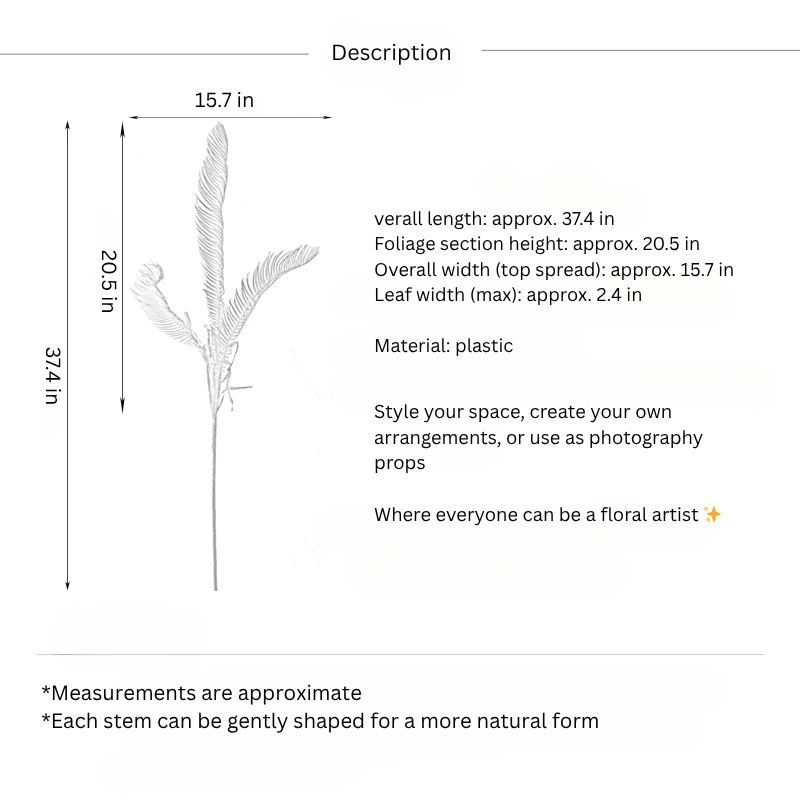 Textured Cycad Leaf Branch – 37.5"