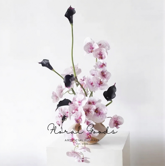 Sculptural Floral Arrangement Kit – Orchid & Calla (Stems Only)