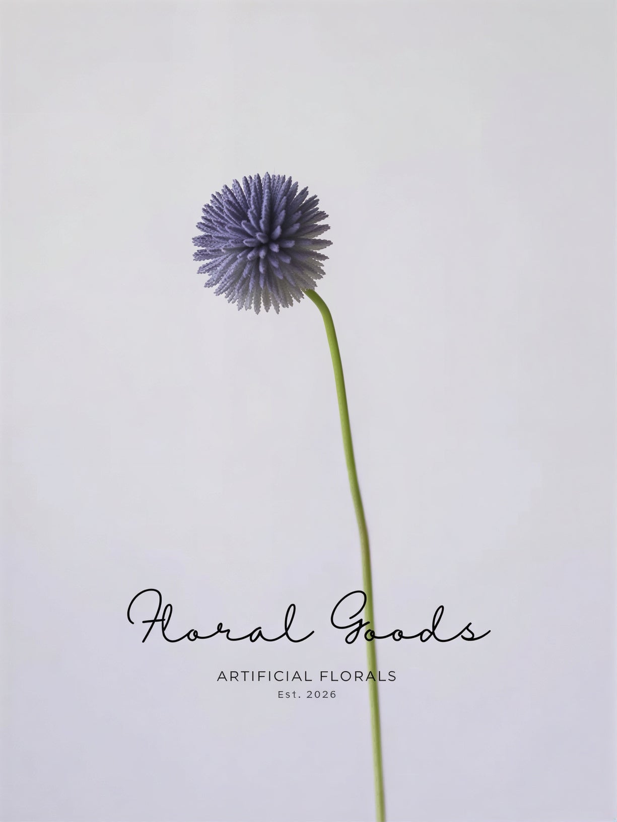 Modern Globe Thistle Stem – 17"