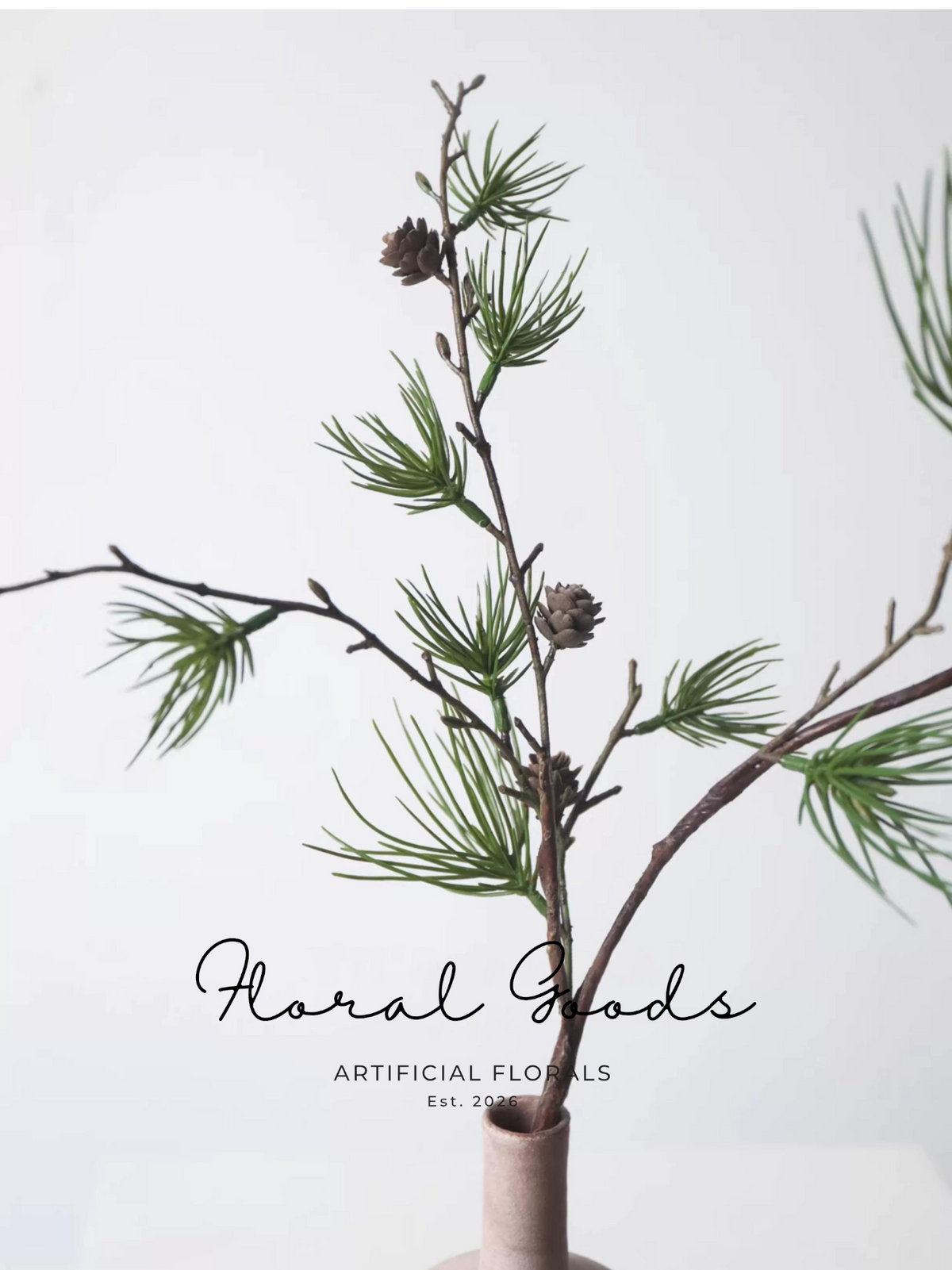 Wild Pine Branch with Cones – 43"