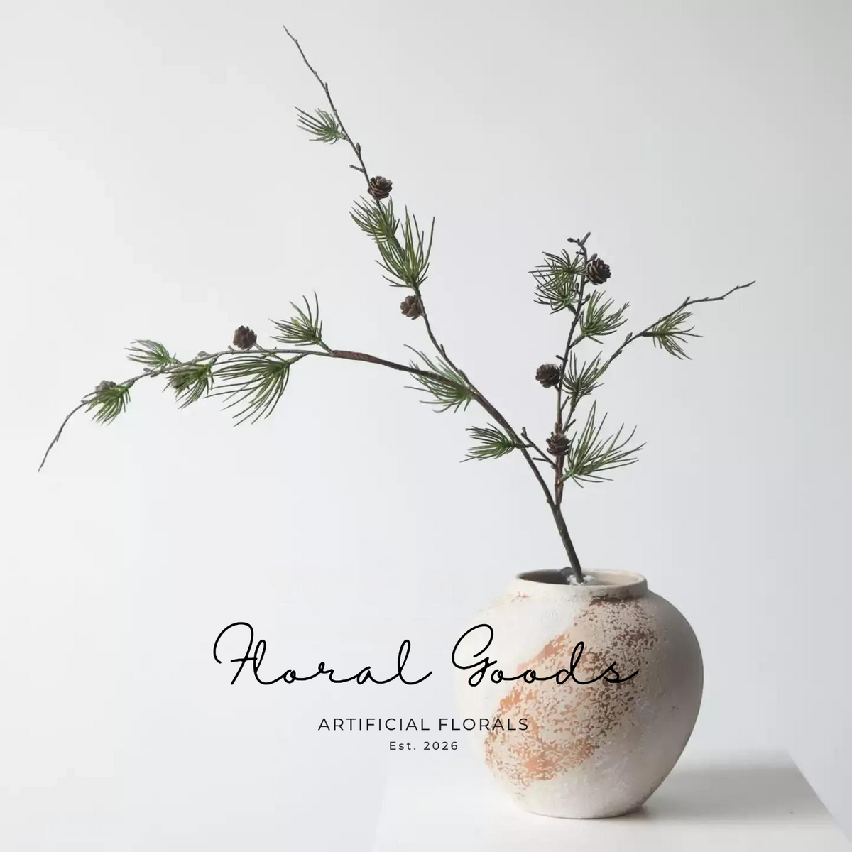 Wild Pine Branch with Cones – 43"
