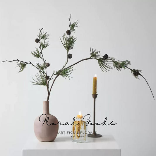 Wild Pine Branch with Cones – 43"