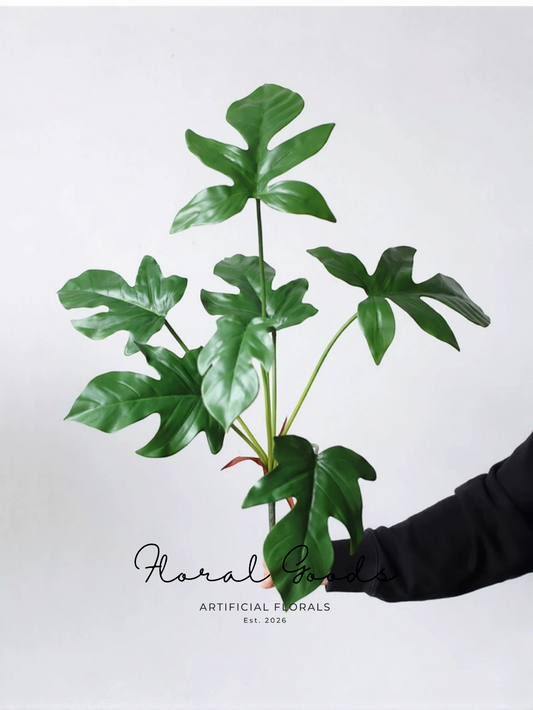 Sculptural Monstera Leaf Branch – 23.6"