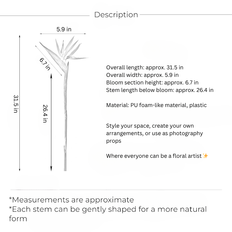 Tropical Paradise Flower Stem – 31.5"