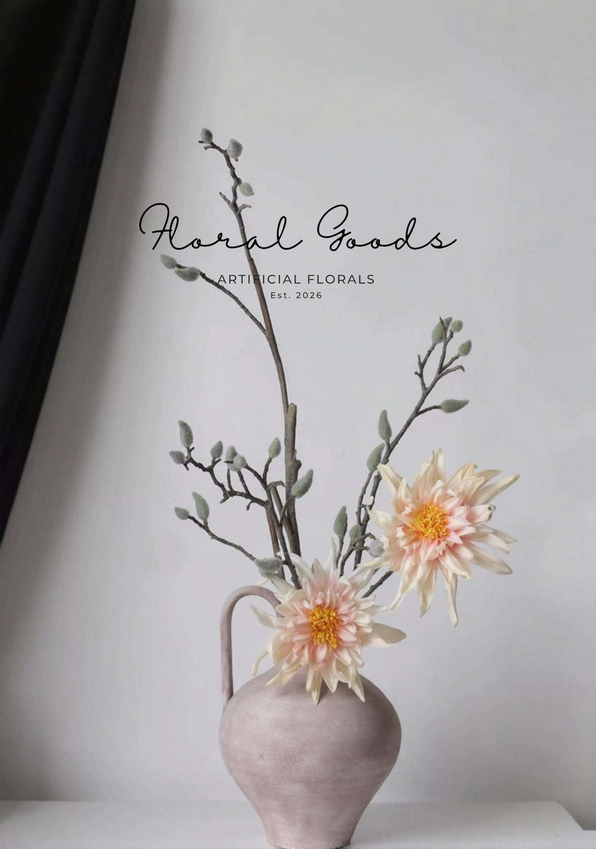 Velvet Magnolia Bud Branch – 36.6"