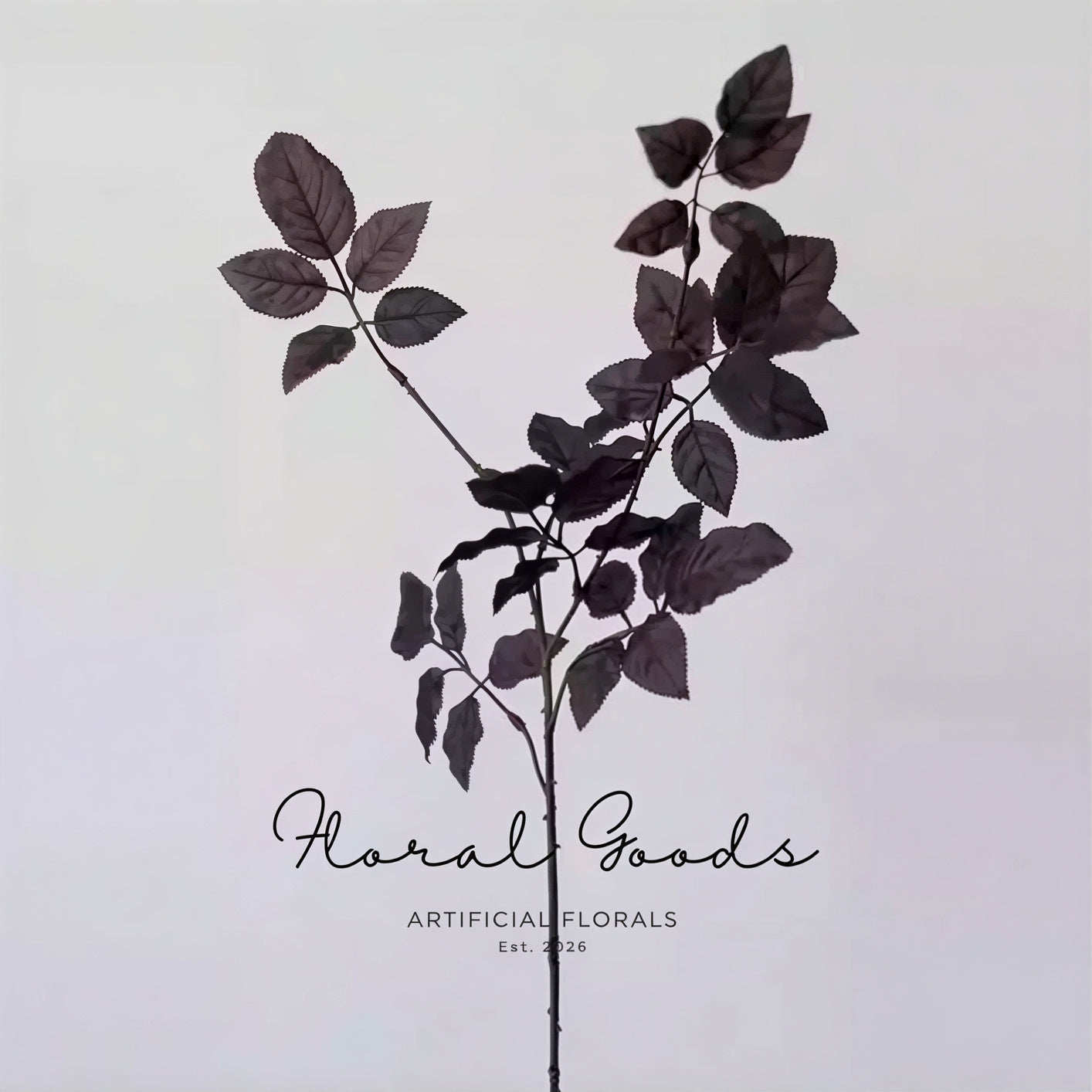 Wild Burgundy Rose Leaf Branch
