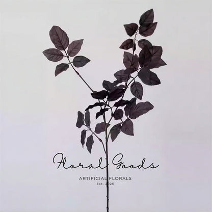 Wild Burgundy Rose Leaf Branch