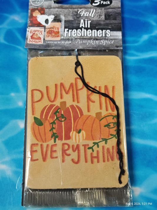 Pumpkin Spice Air Fresheners 3 Pack  Cozy Fall Vibes by PNC Family FInds