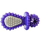 Purple Rubber Dental Pacifier Dog Toy – Ridges, Treat Hole & Durable Design