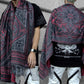 DHARMA V2 • Grey/Red • Festival Shawl/Scarf