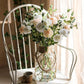 Artificial Faux Real Touch Blooming Rose Stem 25" Tall Silk